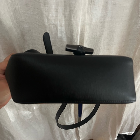 Longchamp Roseau Classic Pebbled Black Leather Crossbody - Picture 8 of 11